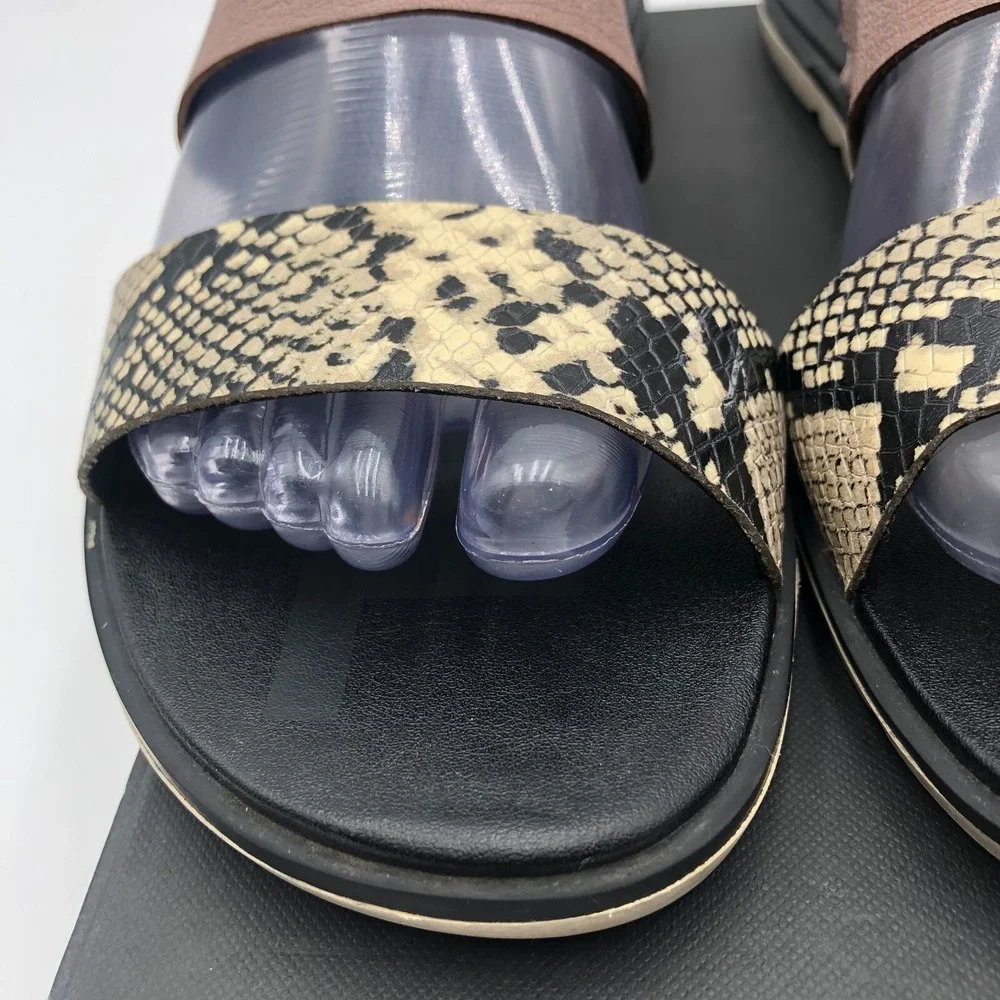 Sorel Ella II Slide Sandals‎ Women's 8 Mauve Pink Leather Slip On Comfort Shoes
